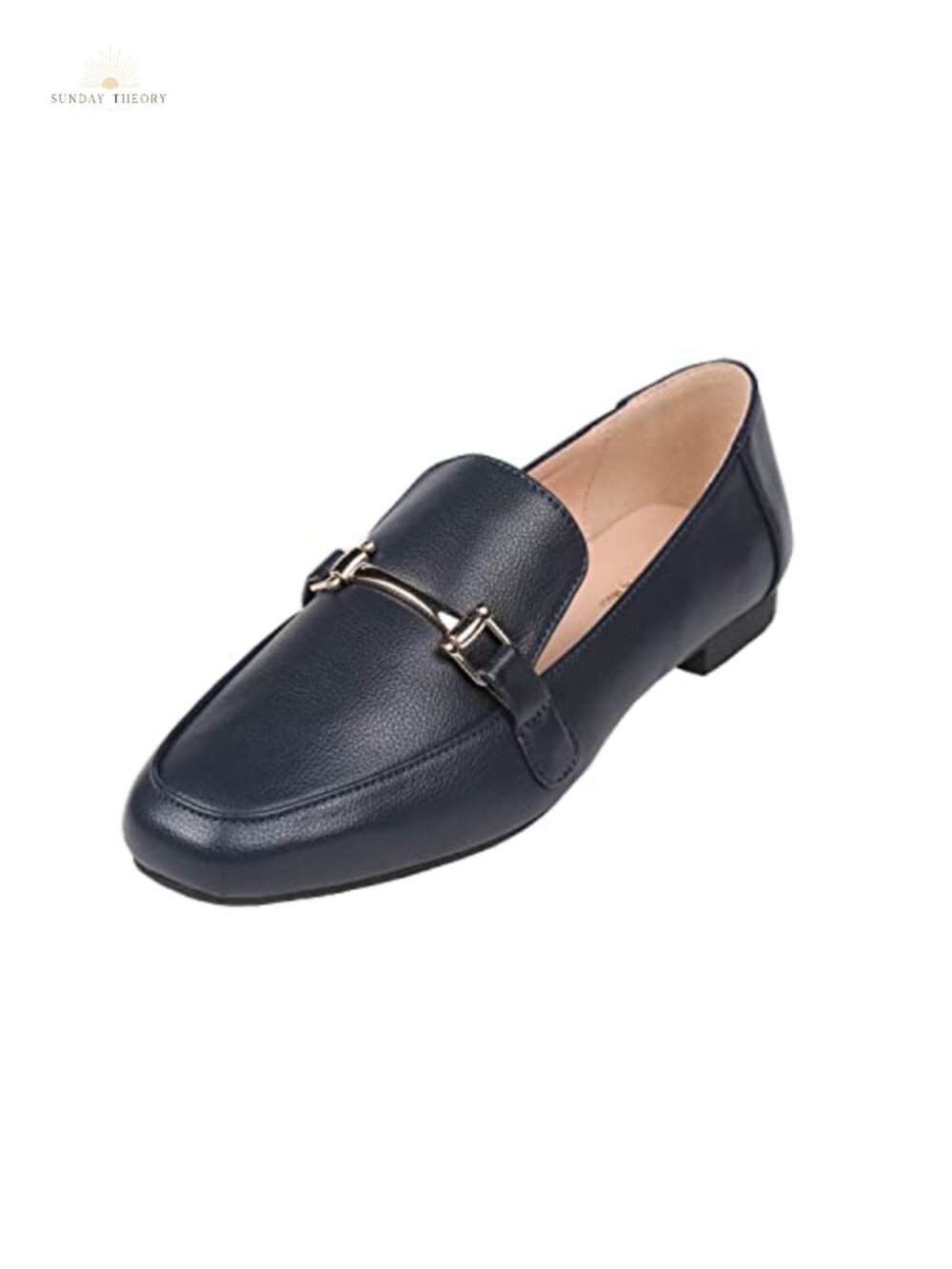 Women's Slip-On Loafers with Metal Trim, Lightweight Comfort Flats for Work &